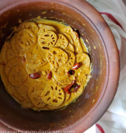 Sri Lankan vegan lotus curry