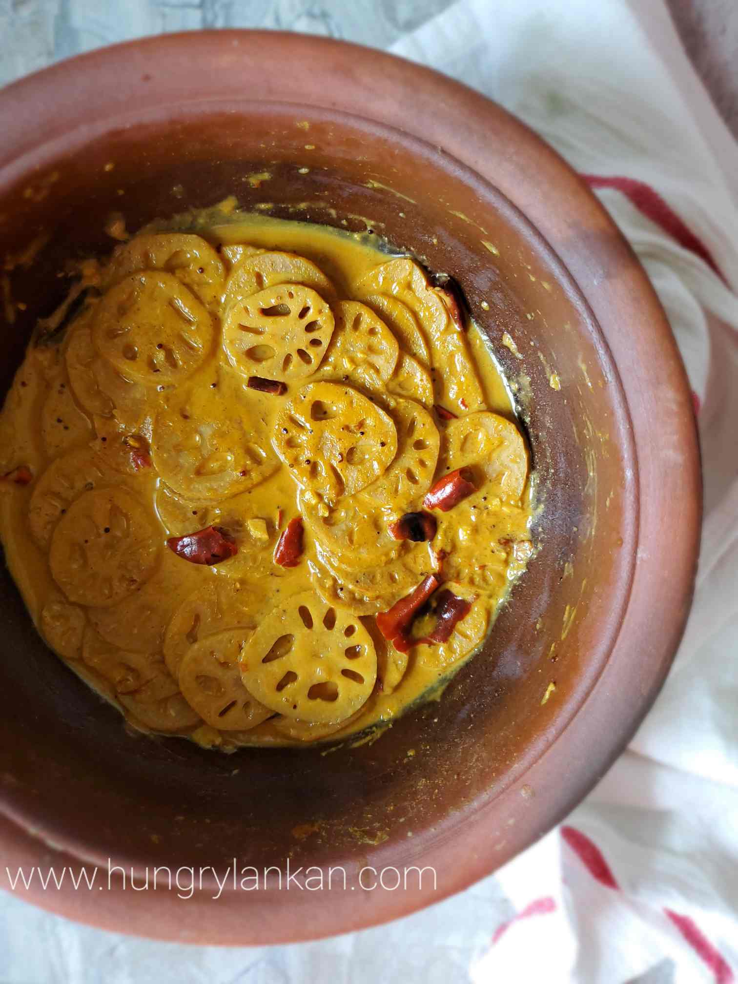 Vegan lotus root curry Hungry Lankan