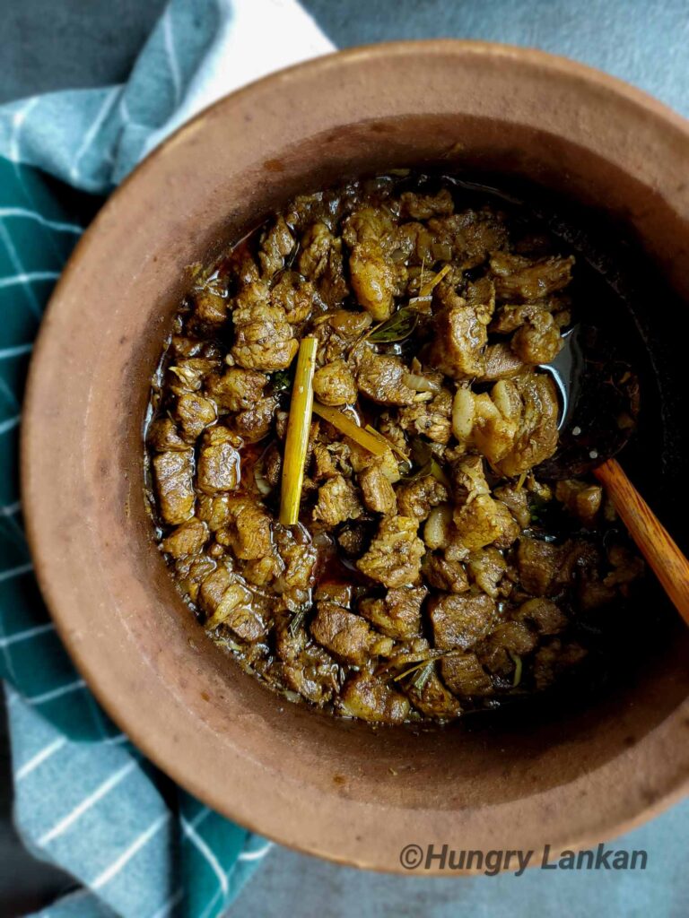 Sri Lankan Black Pork Curry - Hungry Lankan