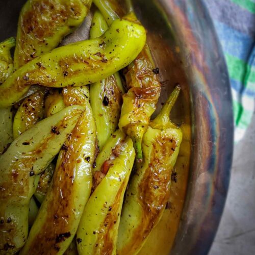 Grilled stuffed banana peppers-image