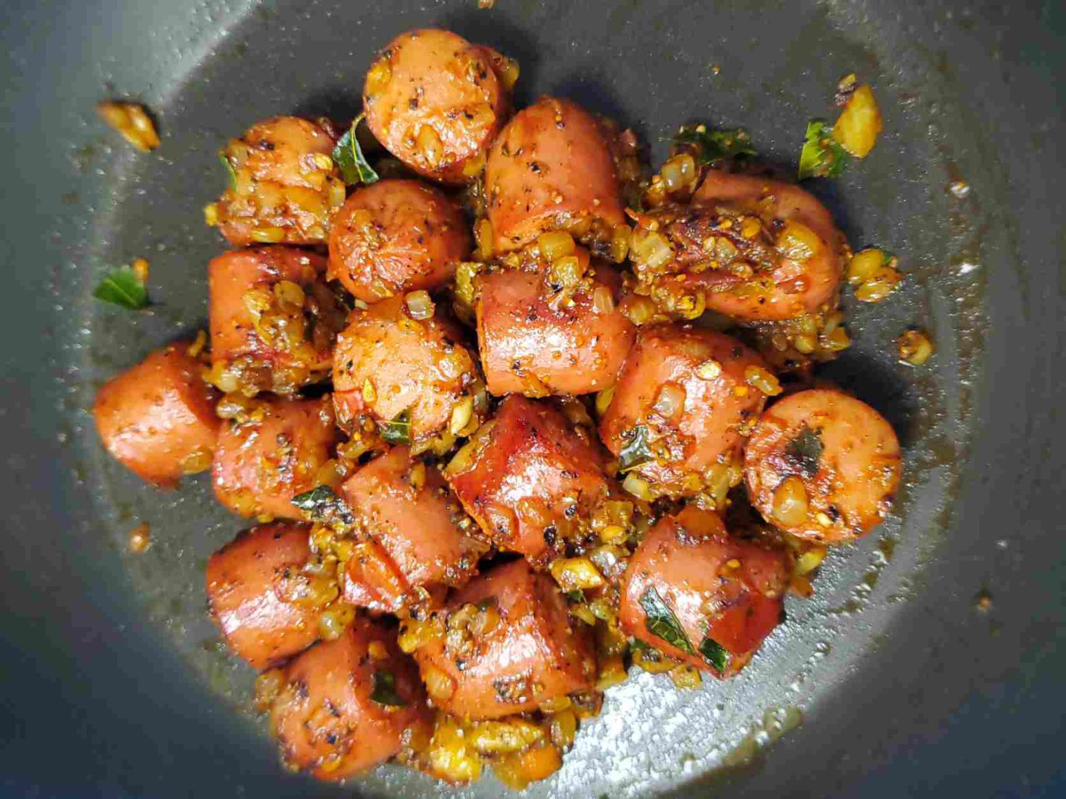 Sausage / Hot dog Stirfry Hungry Lankan