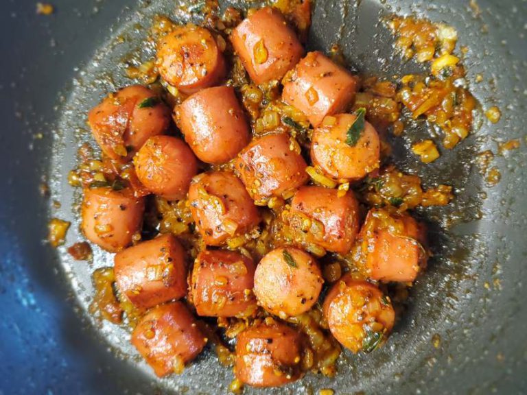 Sausage / Hot dog Stirfry Hungry Lankan