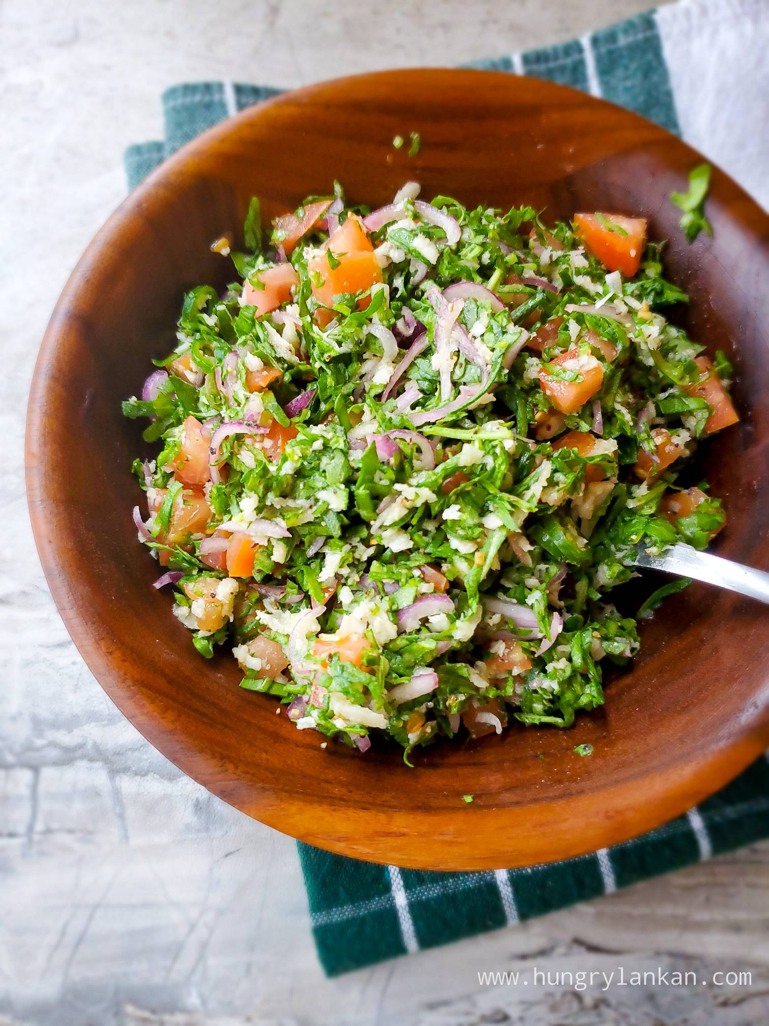 Healthy Arugula Coconut Salad 