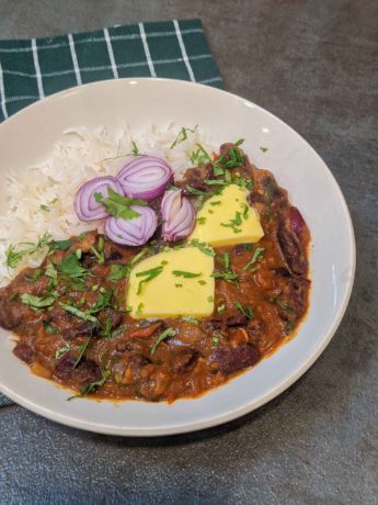 Indian vegan Kidney bean curry