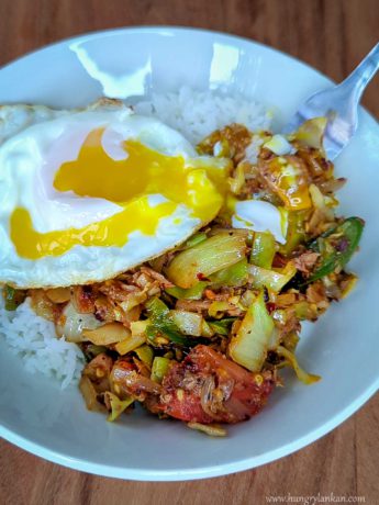 Spicy Tuna cabbage stir-fry