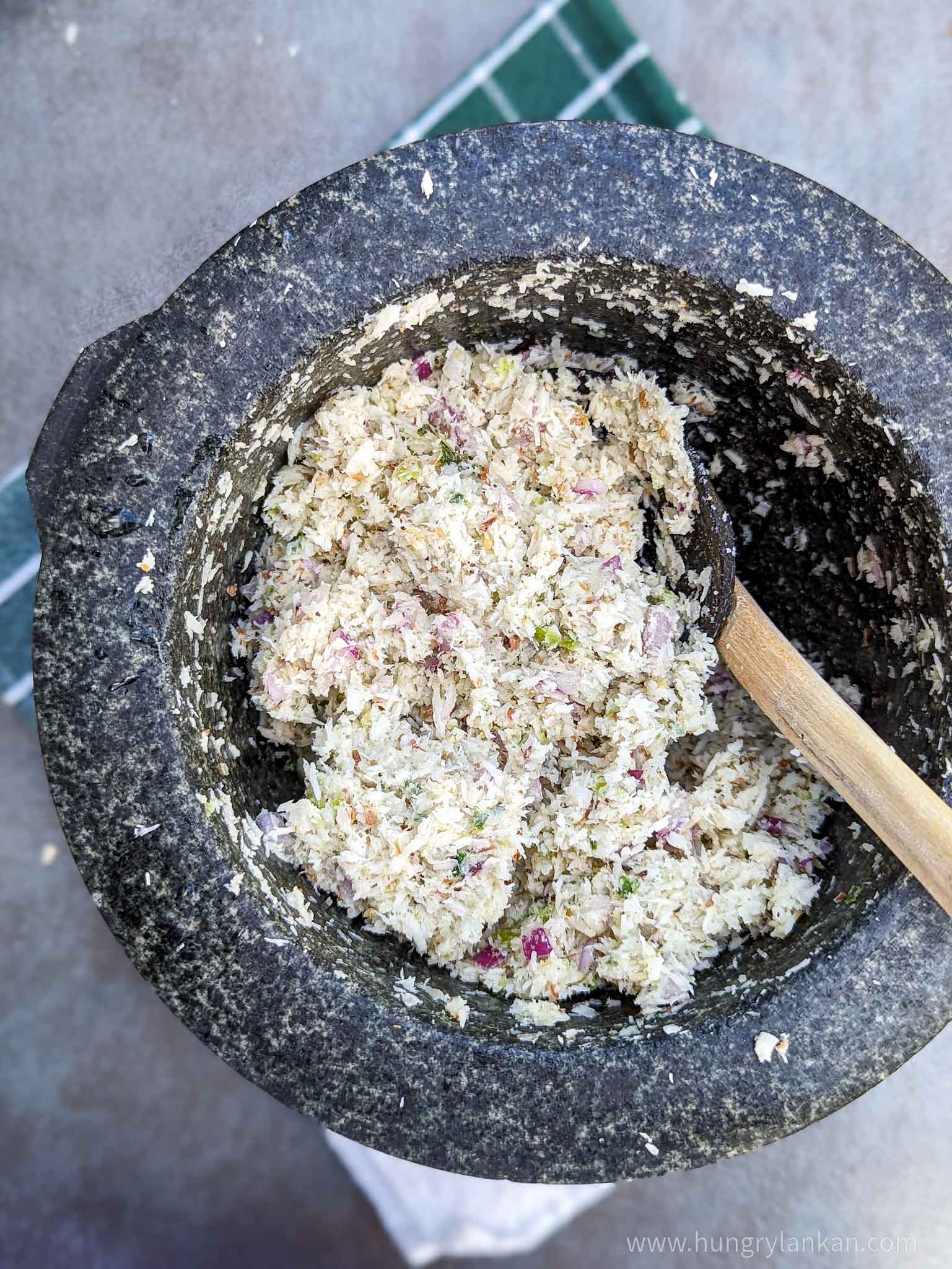 Sri Lankan White Coconut Sambol - Hungry Lankan