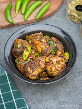 Black Pepper Chicken in Air-Fryer