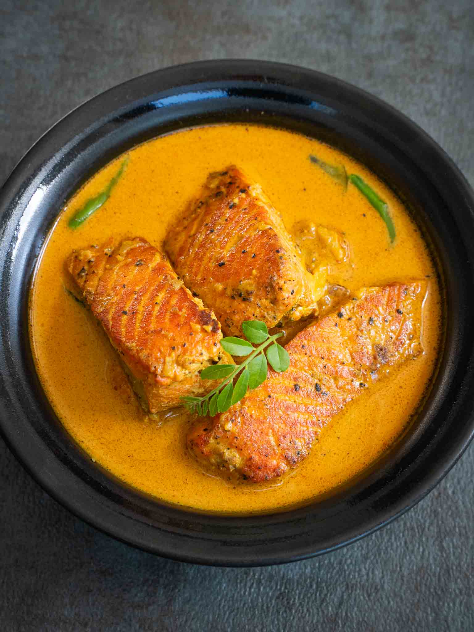 Salmon Curry with Coconut Milk - Hungry Lankan