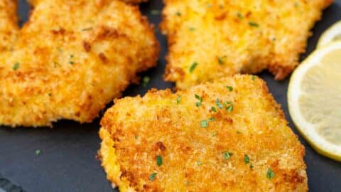 Panko crusted air fryer cod finished