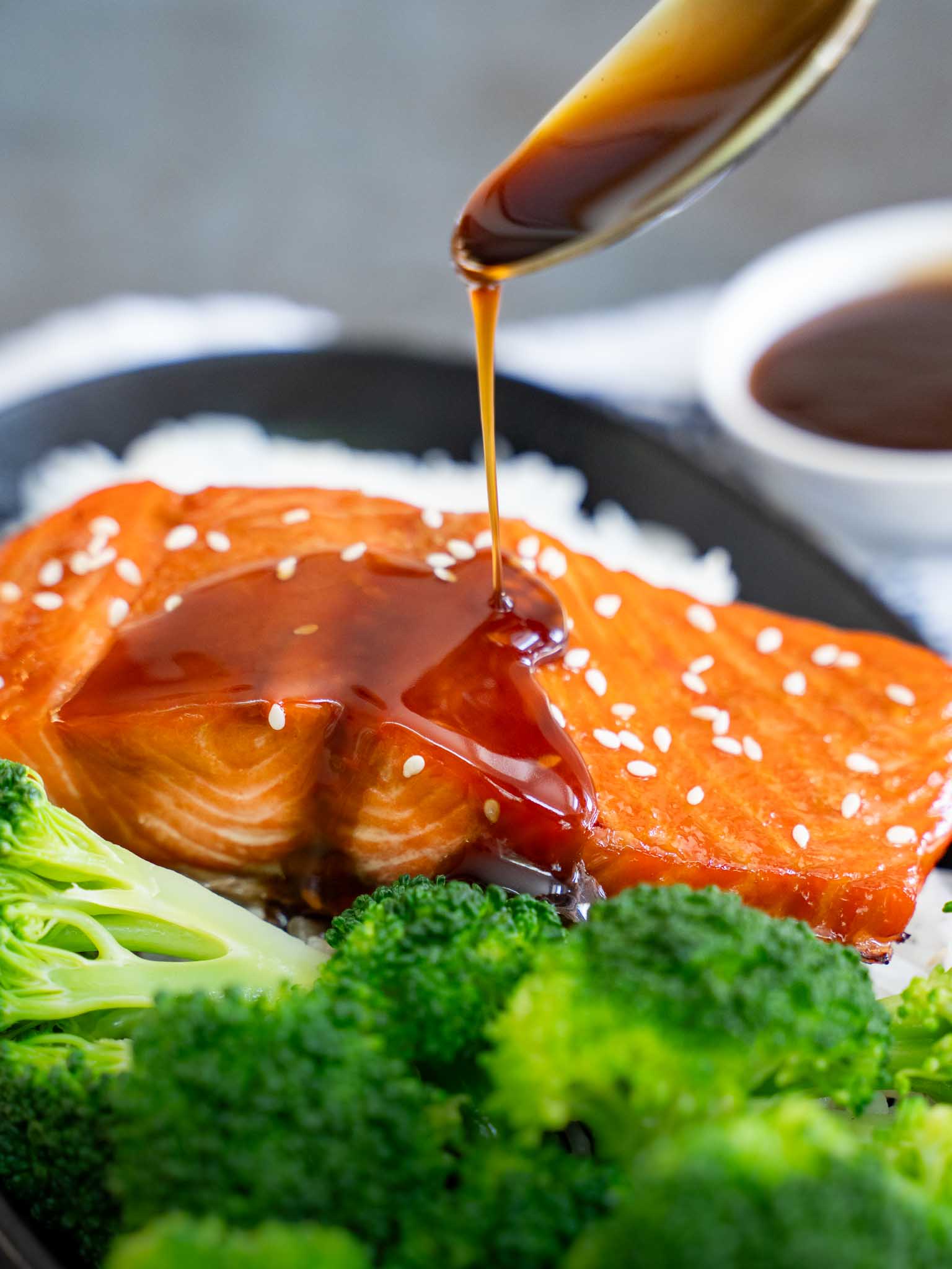 Teriyaki Salmon in Air Fryer - Hungry Lankan