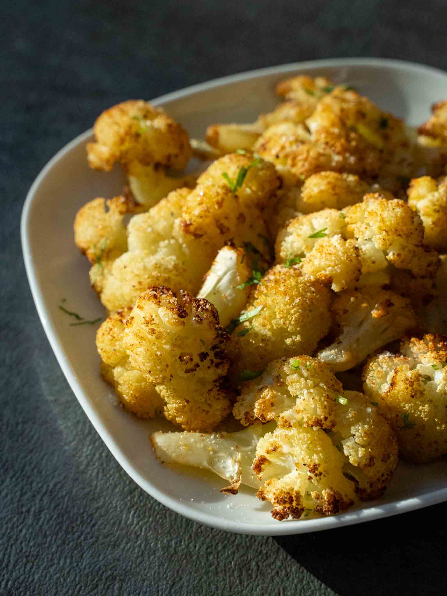 Roasted cauliflower in air fryer