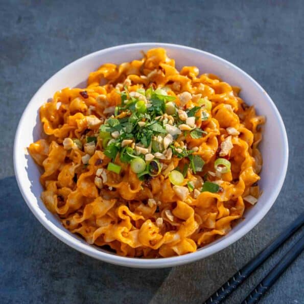 Peanut butter and chili oil noodles