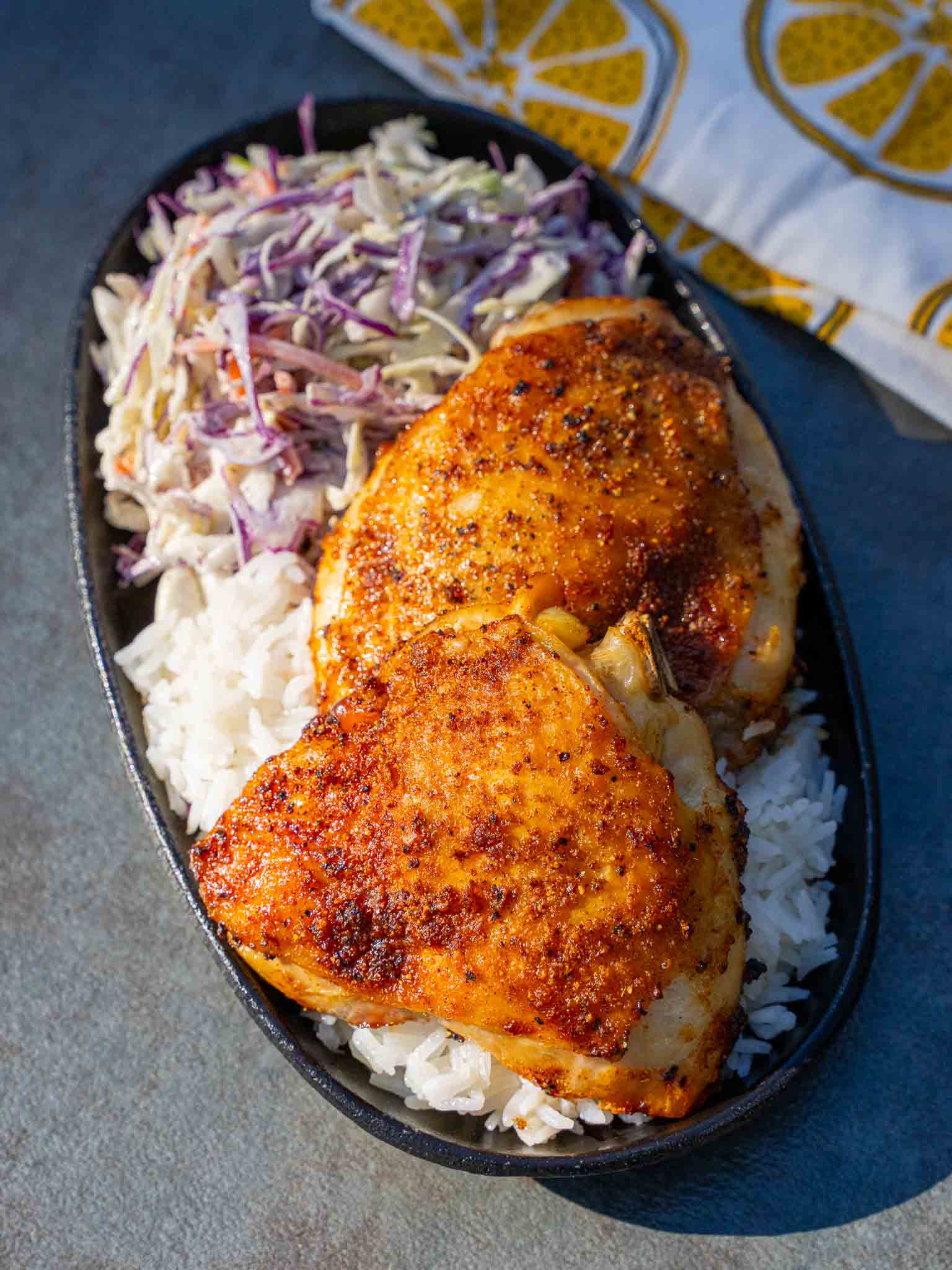 Air Fryer Bone in Skin on Chicken thighs