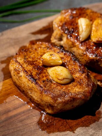 Pan seared pork chops